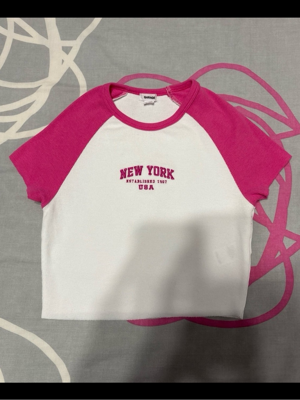 Garage White and Pink Stormi Tee